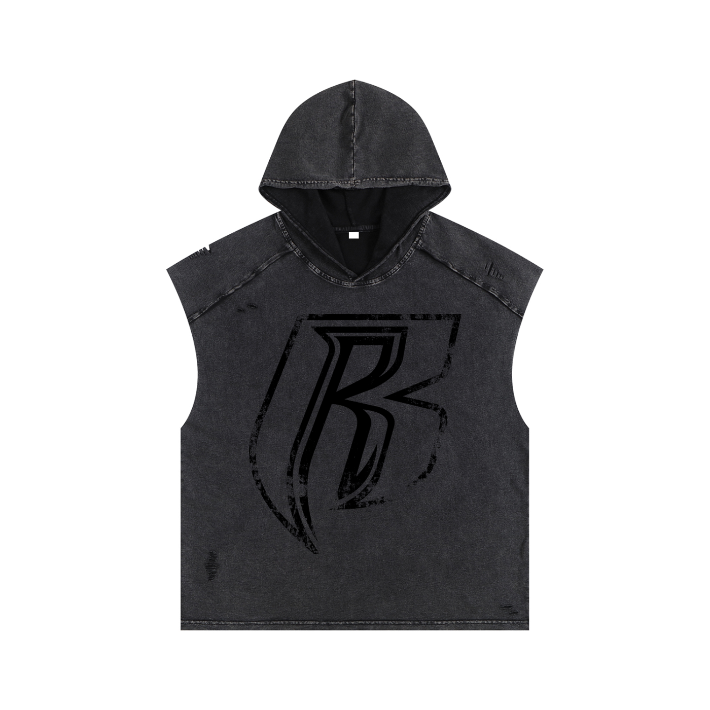 RR GRUNGE Snow Washed Boxy Hoodie Tank Top