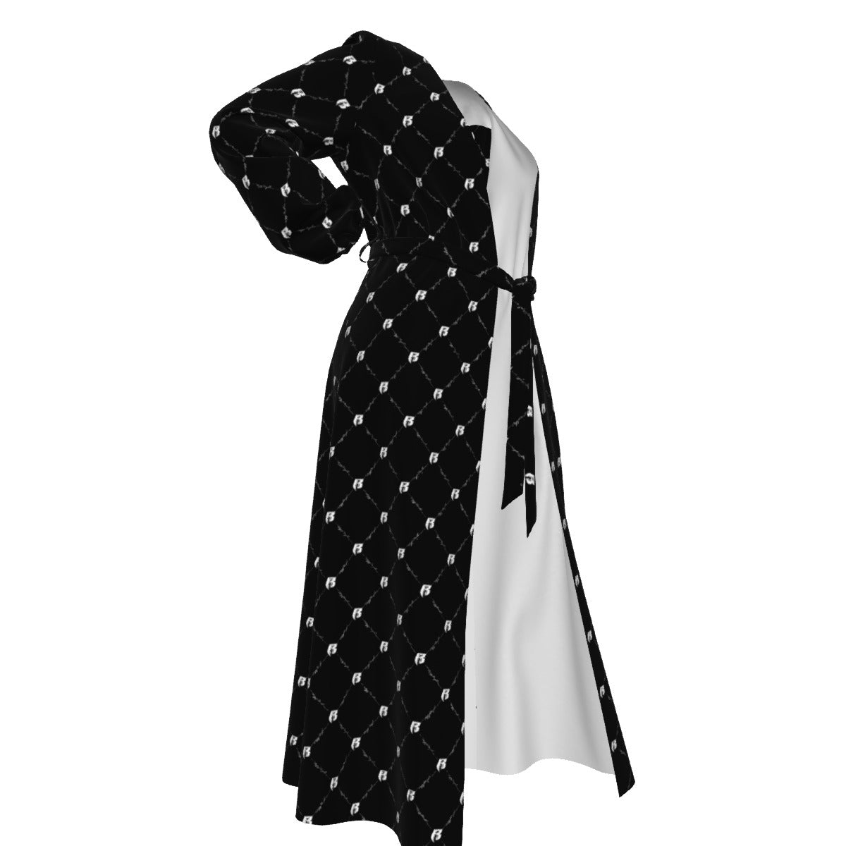 RR Chainlink Women's Lace-up Chiffon Robe