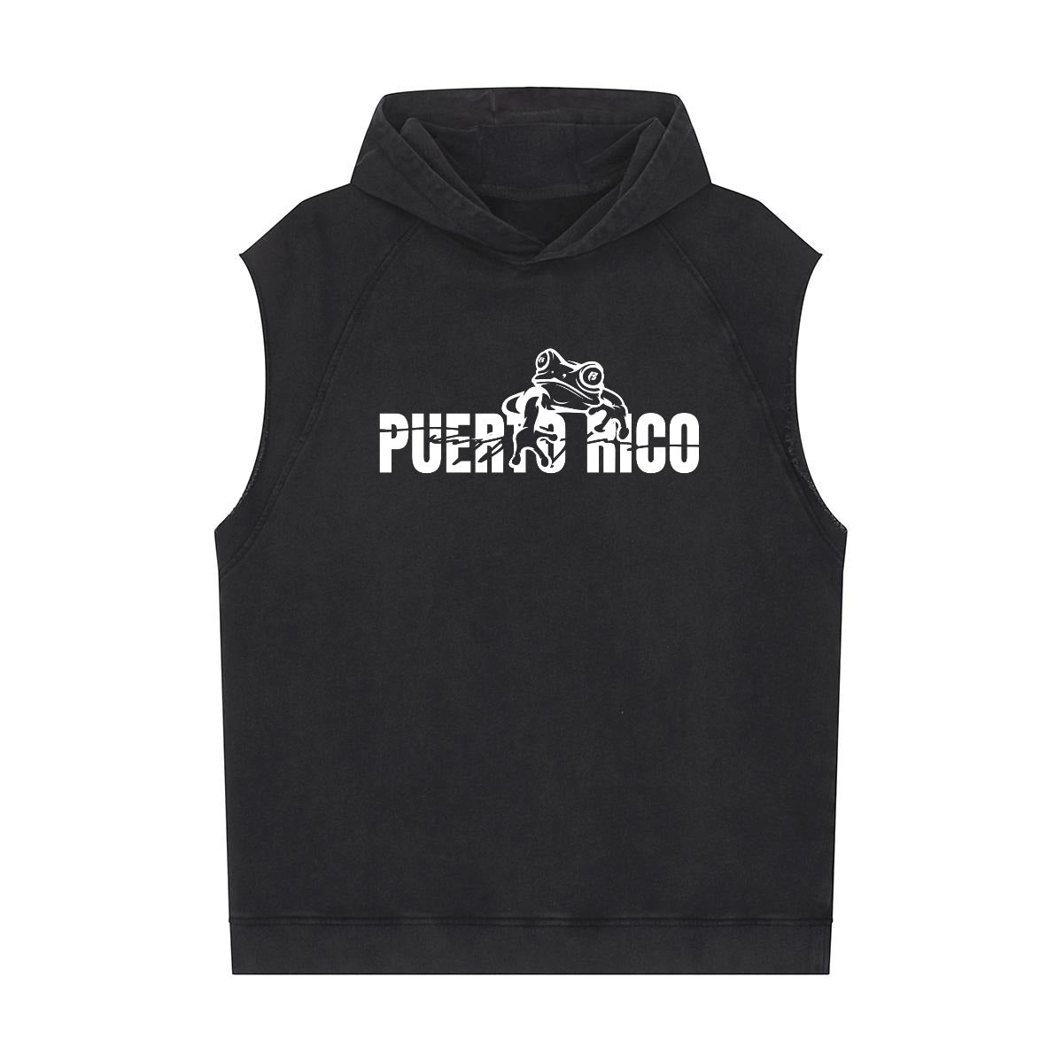 Puerto Rico  Loose Sleeveless Hoodie