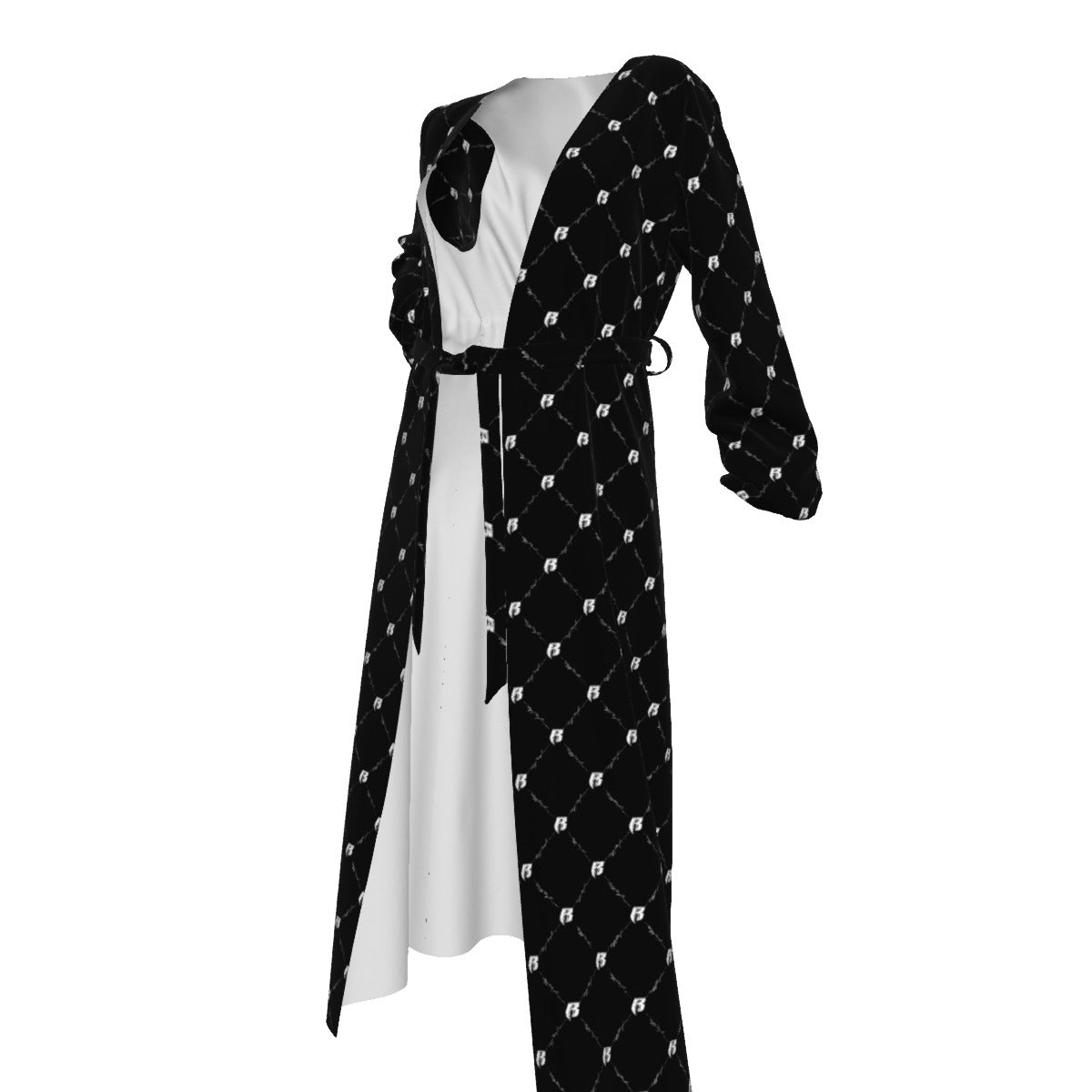 RR Chainlink Women's Lace-up Chiffon Robe