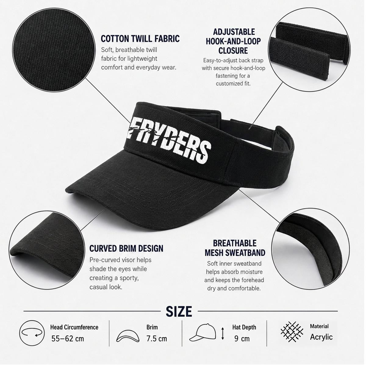 Embroidery Open-Top Visor