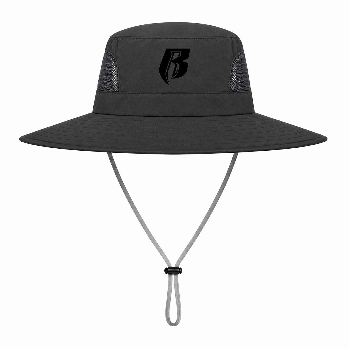 Blk RR Wide Brim Sun Hat