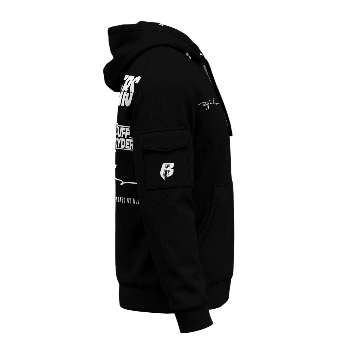 Ride Or Die Logo 1/4 zip Hoodie with fleece