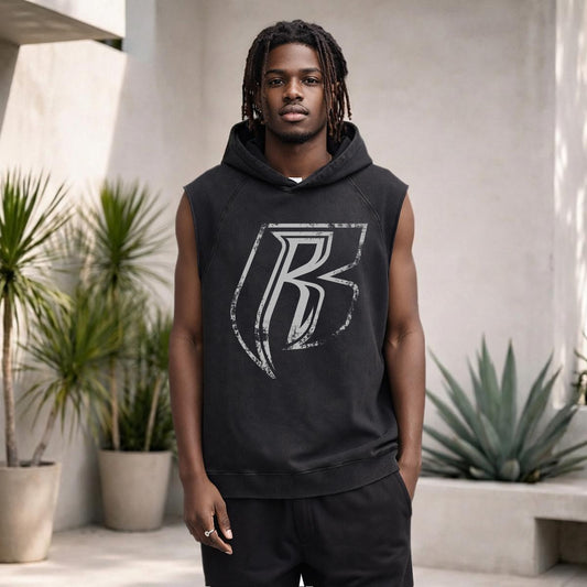 Grunge  Loose Sleeveless Hoodie