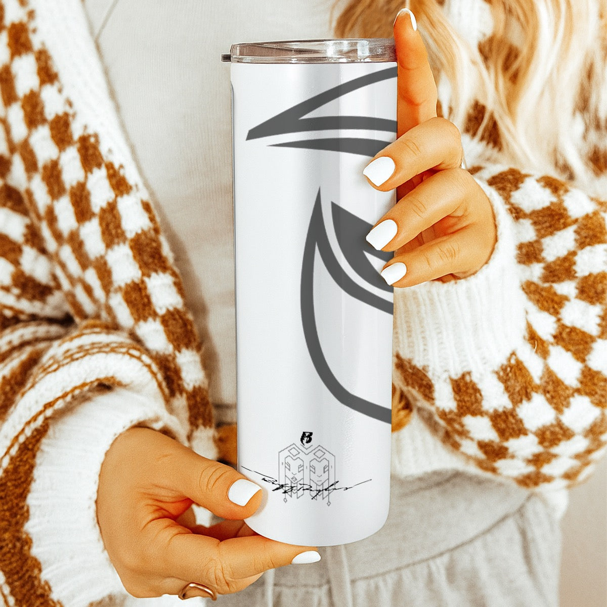 Custom 20OZ Straight Cup With Sliding Lid Printed in USA