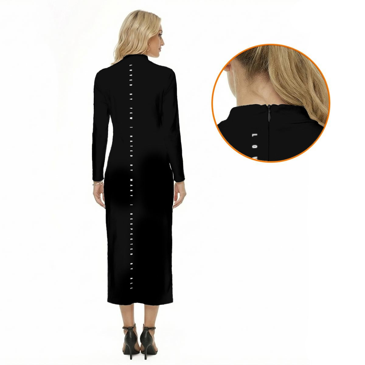 RR Hip Dress With Black Zipper