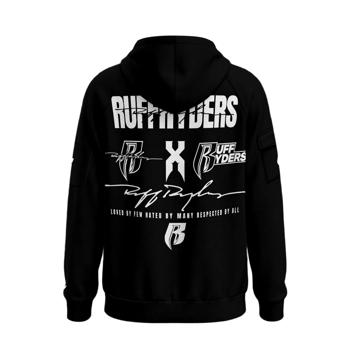 Ride Or Die Logo 1/4 zip Hoodie with fleece