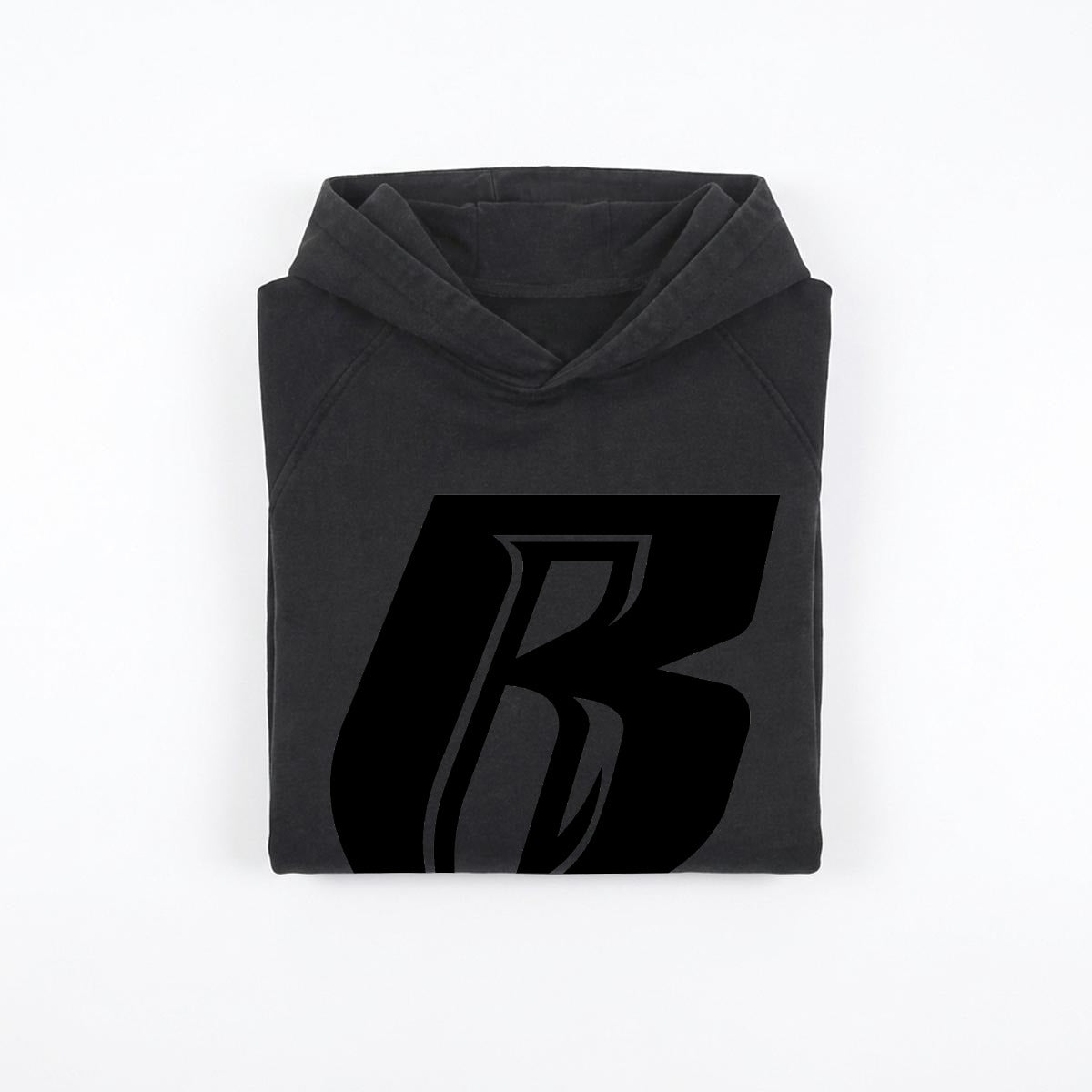 Blk RR  Loose Sleeveless Hoodie