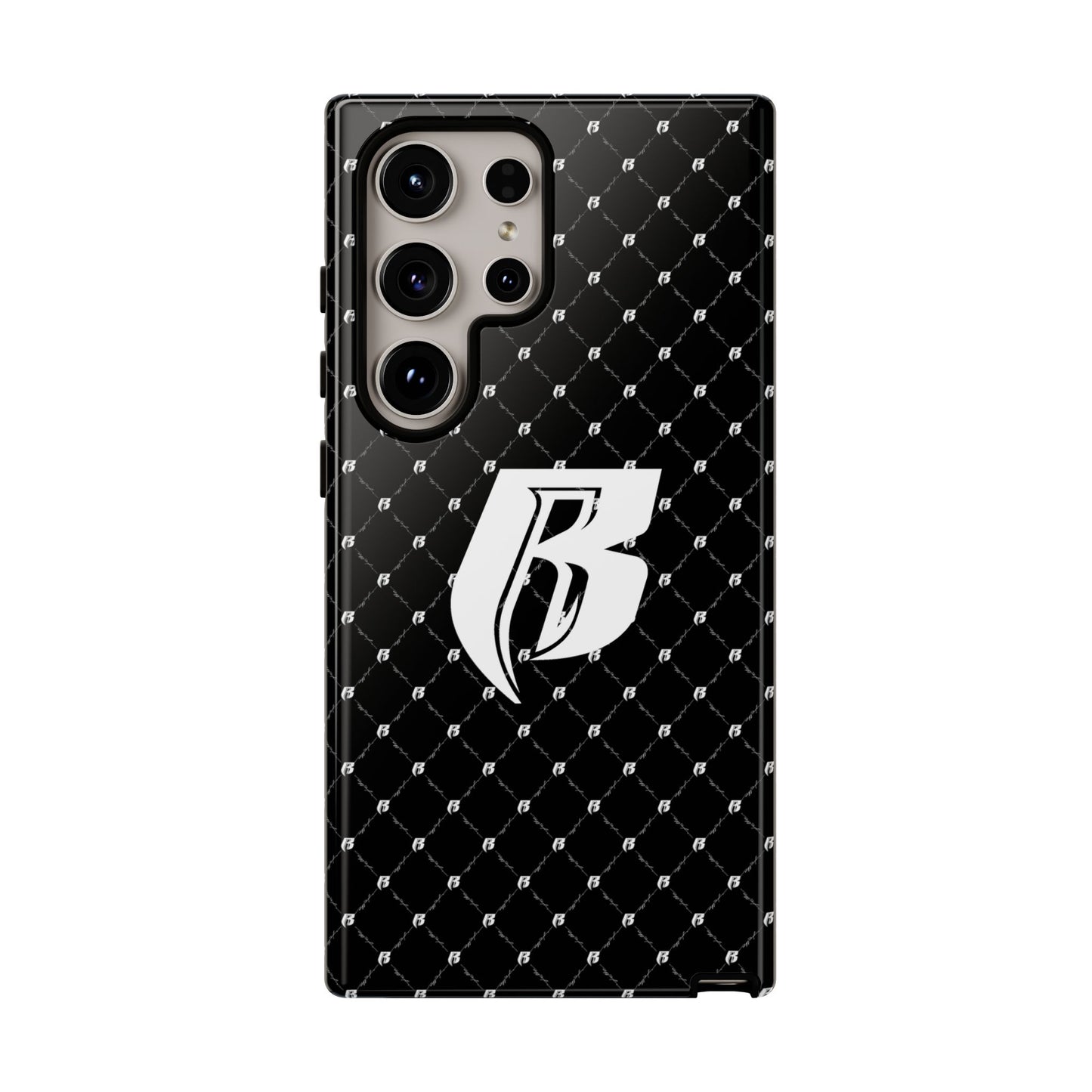 Black RR Patterned Tough Case – Monogram 'R' Protective Phone Case