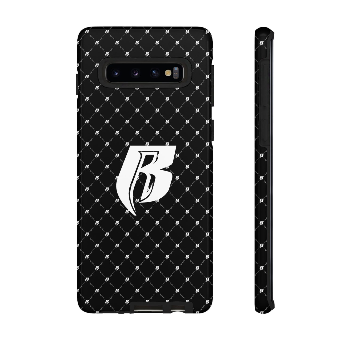 Black RR Patterned Tough Case – Monogram 'R' Protective Phone Case