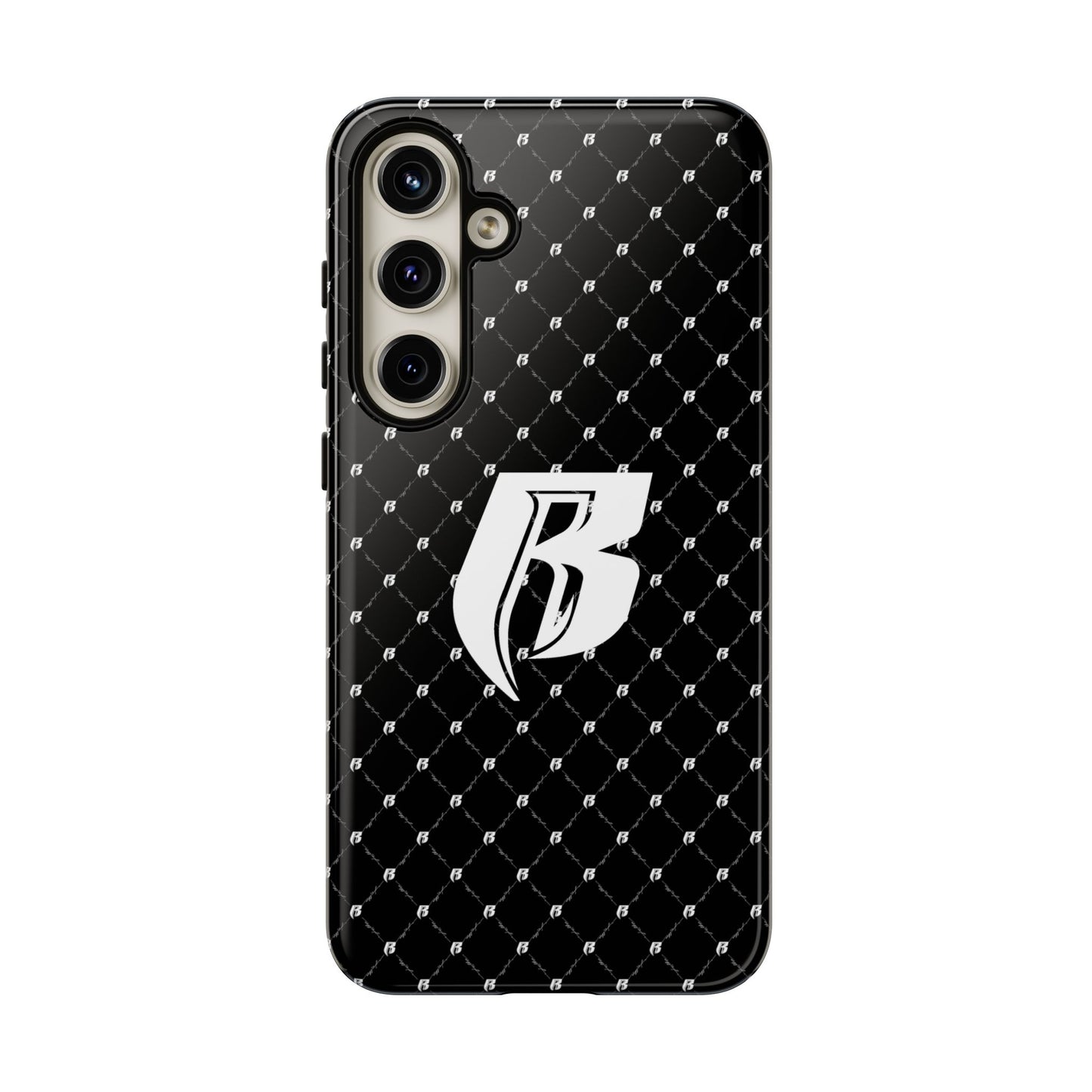 Black RR Patterned Tough Case – Monogram 'R' Protective Phone Case