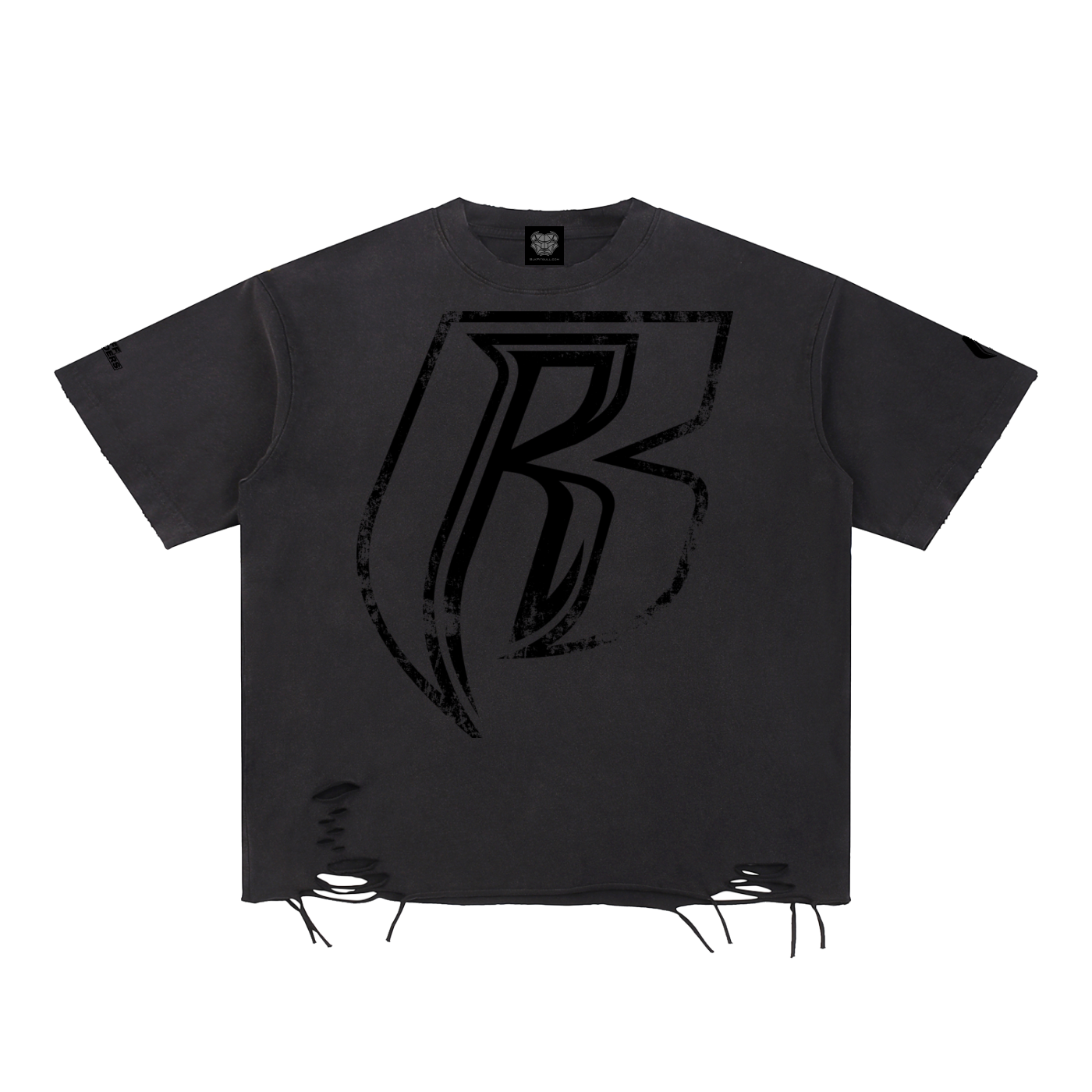Snow Washed Raw-Hem T-Shirt