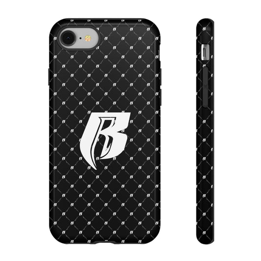 Black RR Patterned Tough Case – Monogram 'R' Protective Phone Case