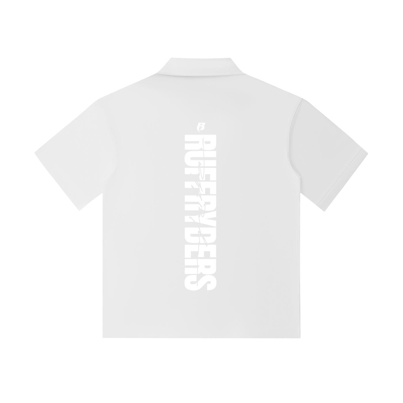 Modern R Past Present Future Short-Sleeve Polo | Wht Print
