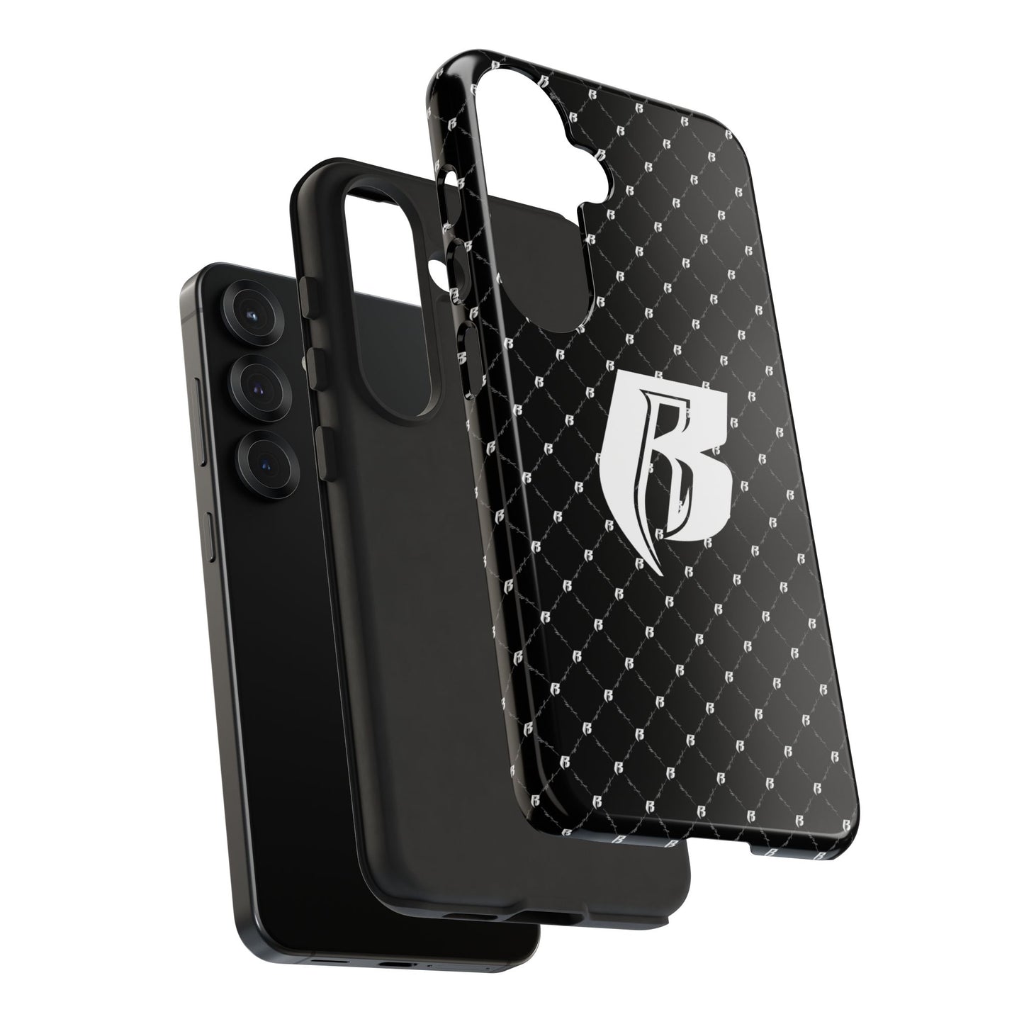 Black RR Patterned Tough Case – Monogram 'R' Protective Phone Case