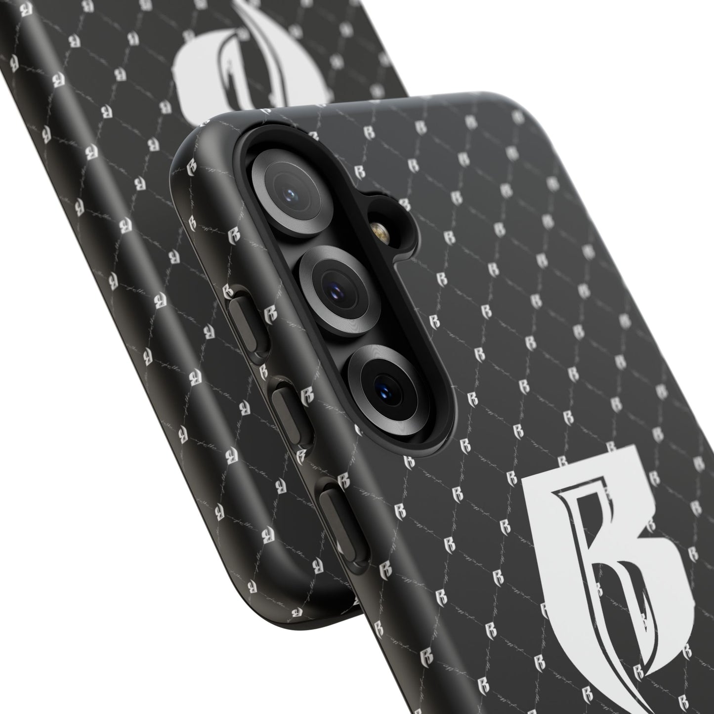 Black RR Patterned Tough Case – Monogram 'R' Protective Phone Case