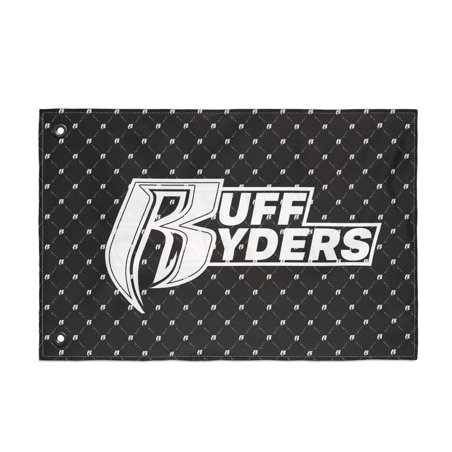 Ruff Ryders Logo Flag — Double-Sided Black Graphic Flag