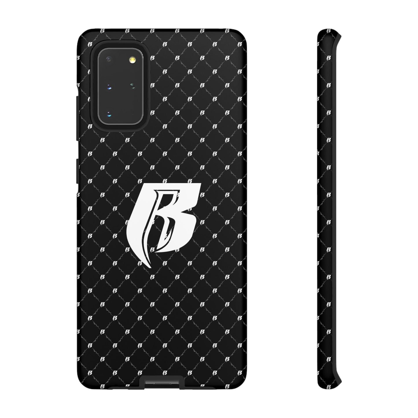 Black RR Patterned Tough Case – Monogram 'R' Protective Phone Case