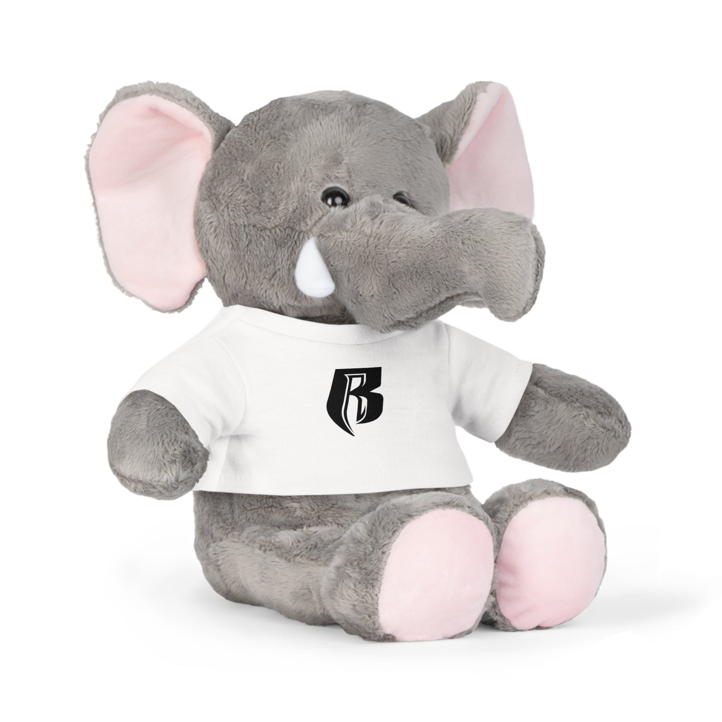 Embroidered 'R' Logo Teddy Bear Plush with White T‑Shirt