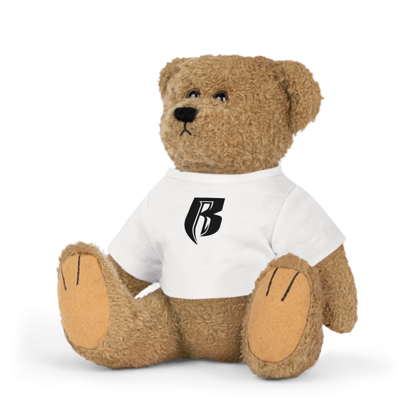 Embroidered 'R' Logo Teddy Bear Plush with White T‑Shirt