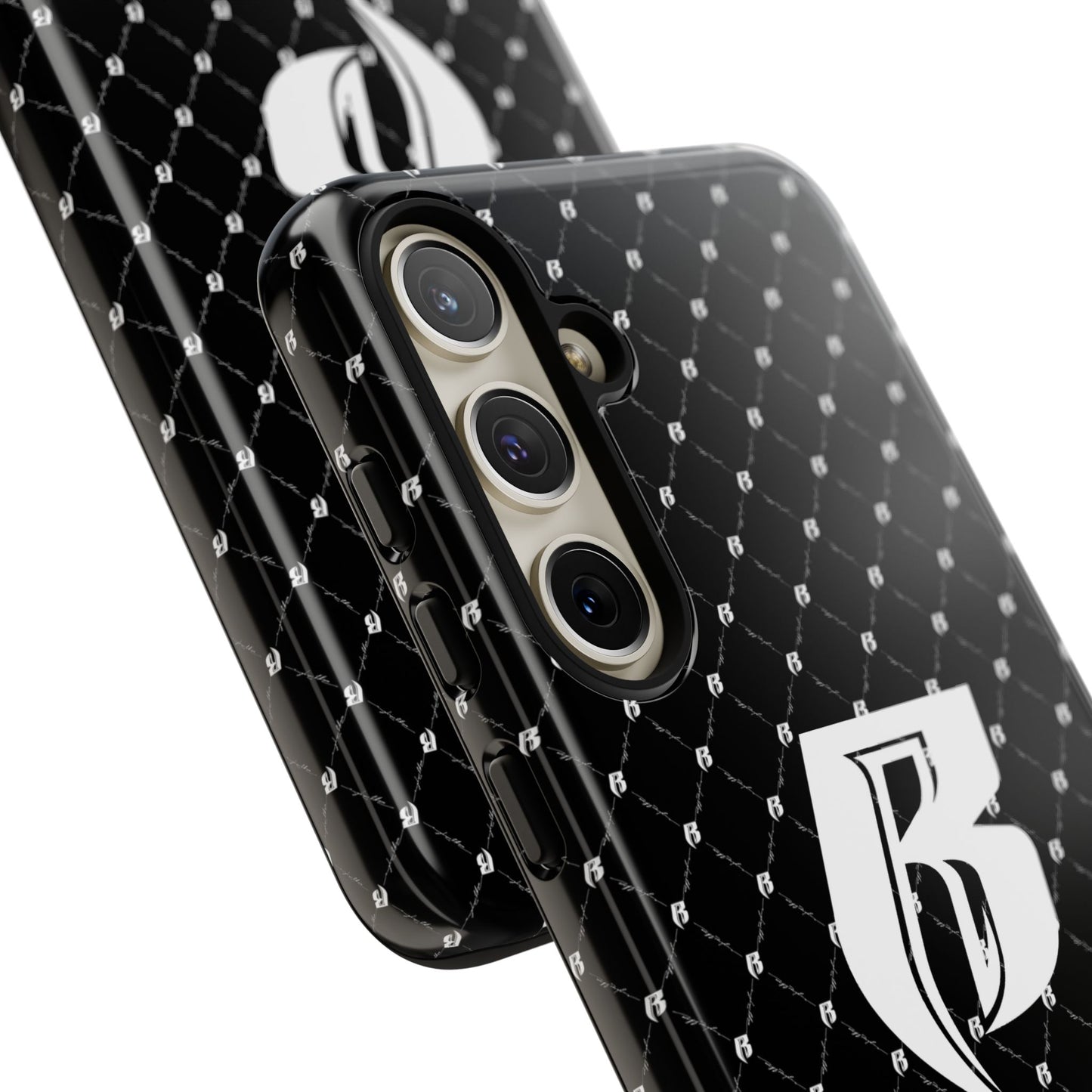Black RR Patterned Tough Case – Monogram 'R' Protective Phone Case