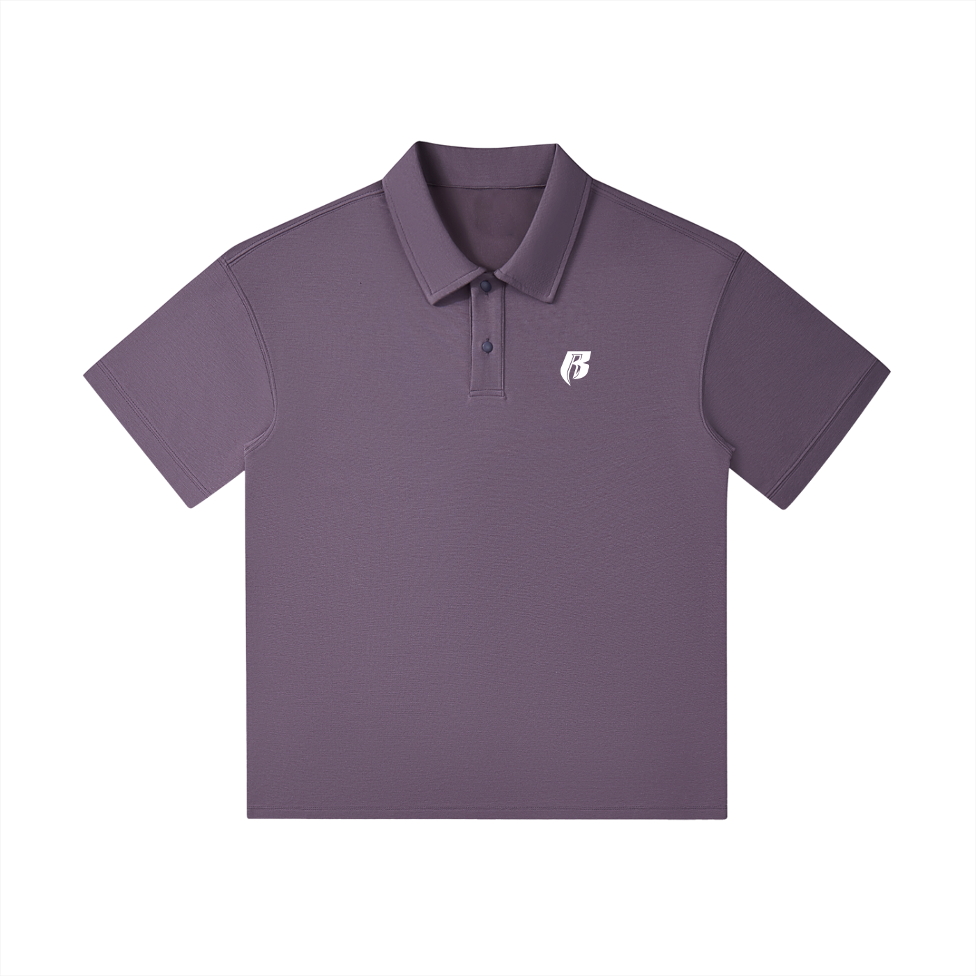 Modern R Past Present Future Short-Sleeve Polo | Wht Print