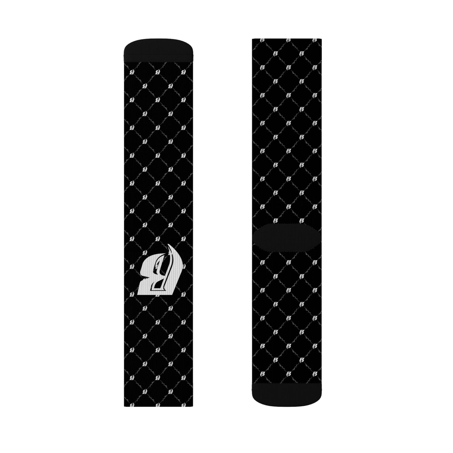 Black Patterned RR Socks