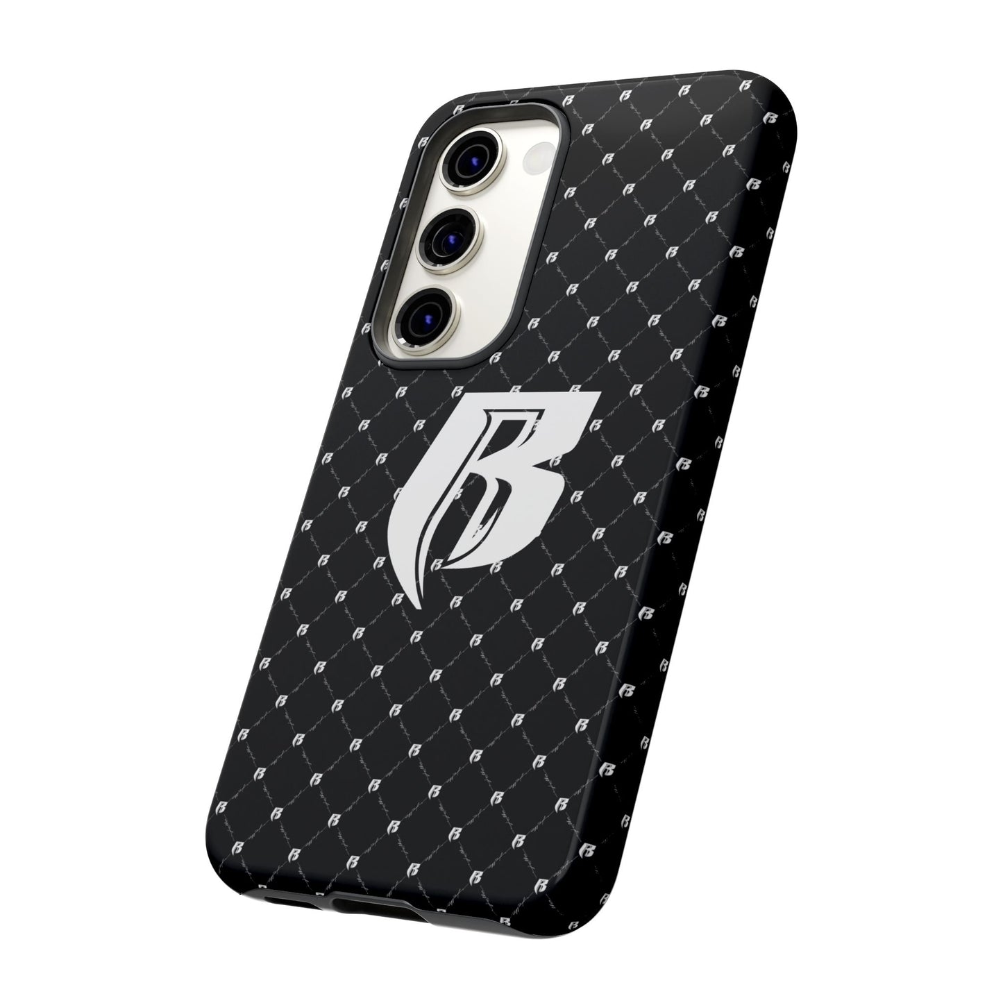 Black RR Patterned Tough Case – Monogram 'R' Protective Phone Case