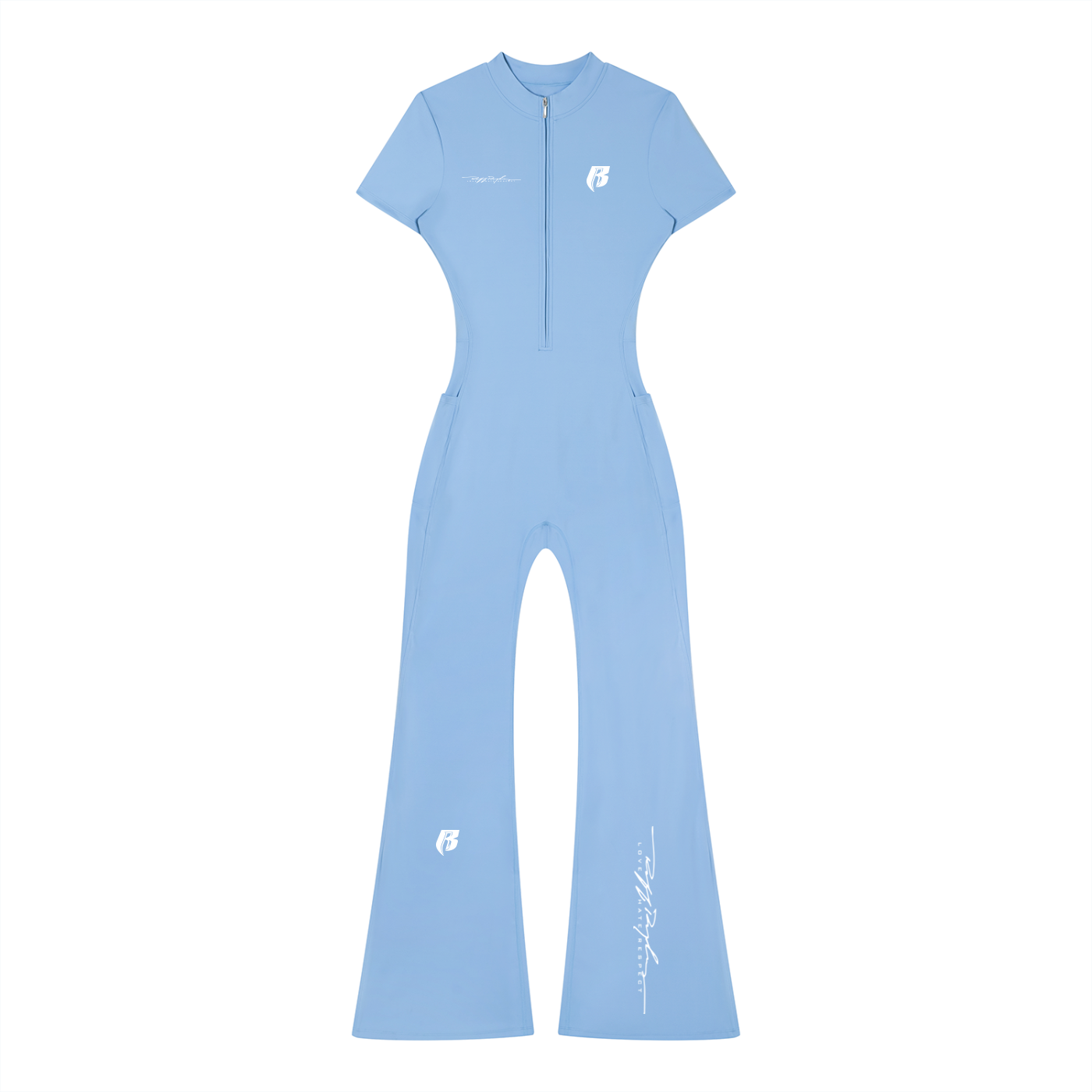 RR Women’s Tight Flared Leg Quarter-Zip Jumpsuit