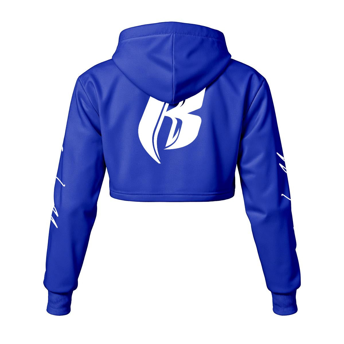 White Print Ride Or Die Chick Cropped Hoodie | Fleece Lining