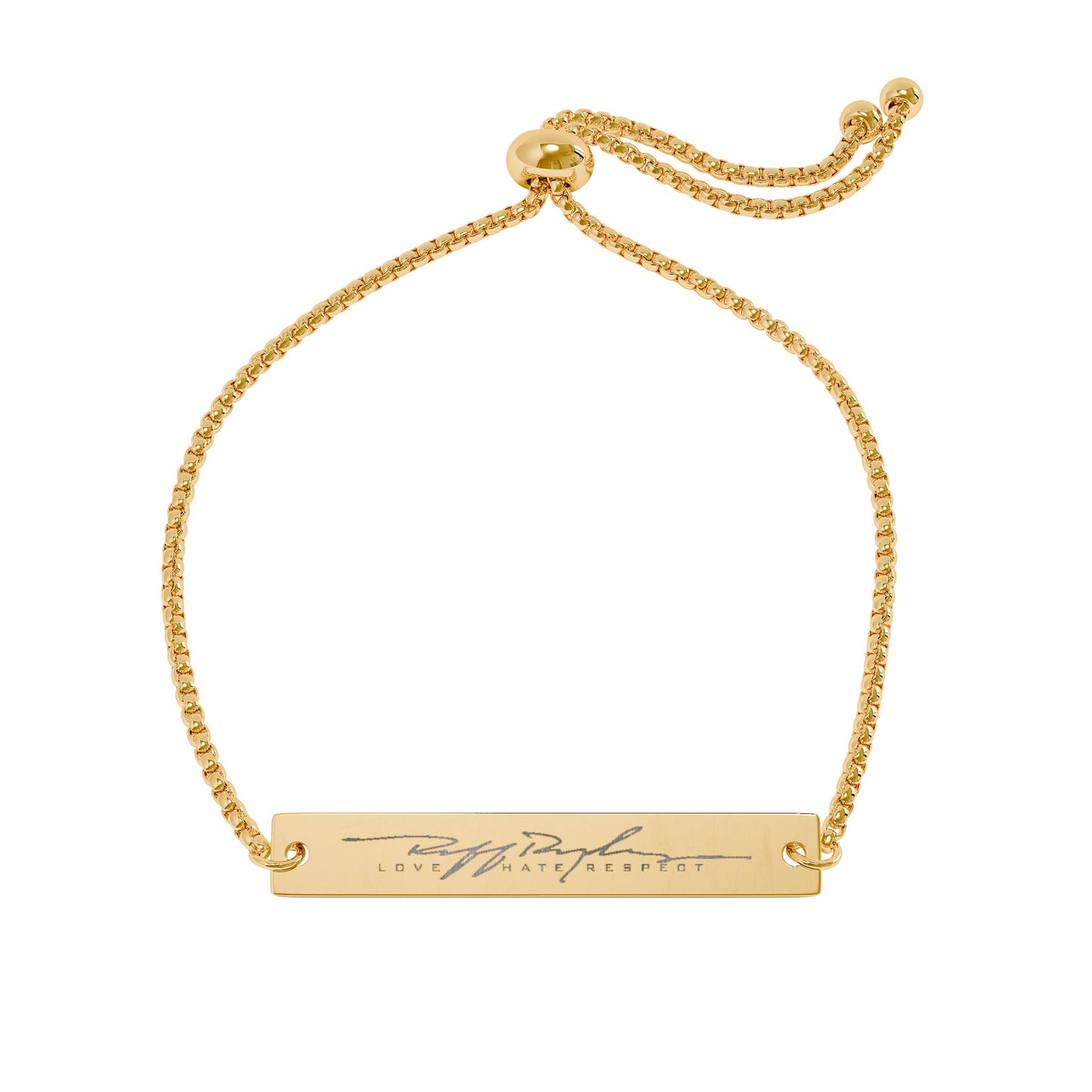 Engravable Adjustable Bar Bracelet — Personalized Name/Script Plate