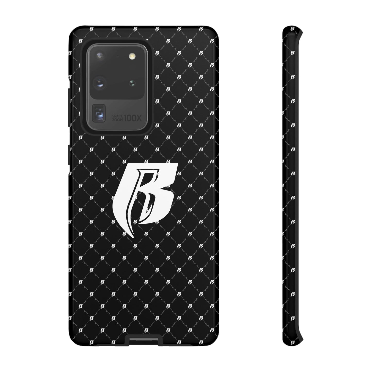 Black RR Patterned Tough Case – Monogram 'R' Protective Phone Case