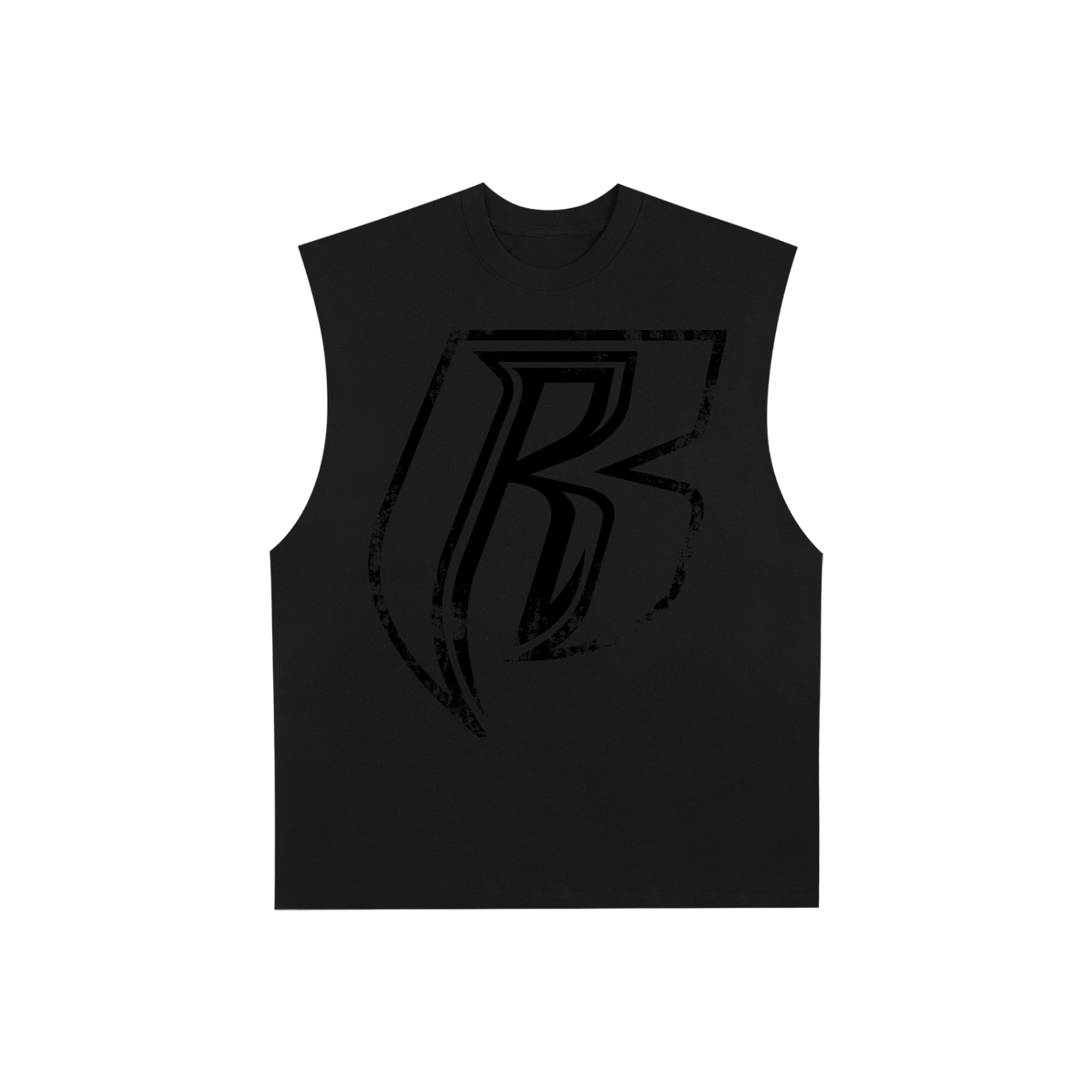 RR Grunge Raw Edge Cotton Tank Top