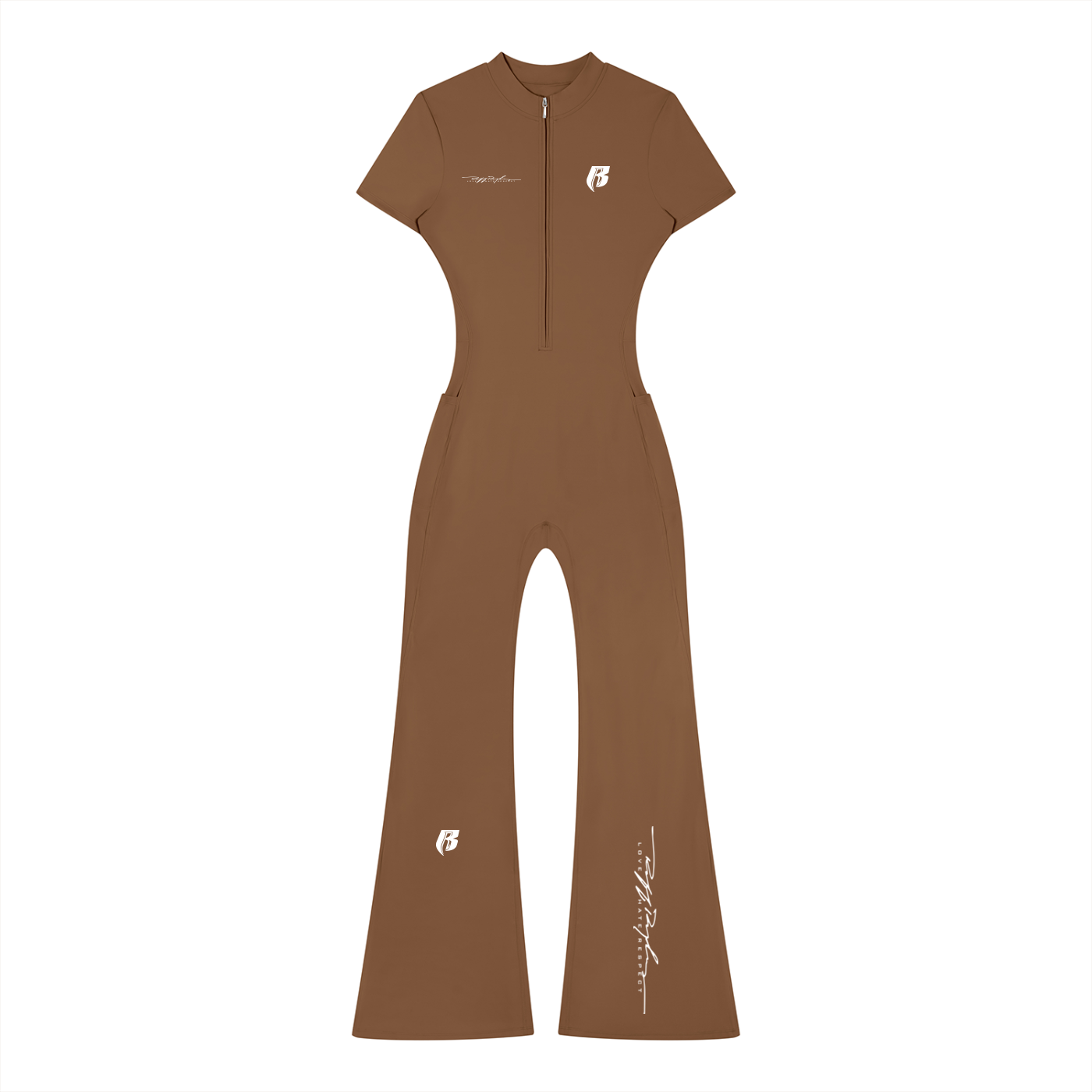 RR Women’s Tight Flared Leg Quarter-Zip Jumpsuit