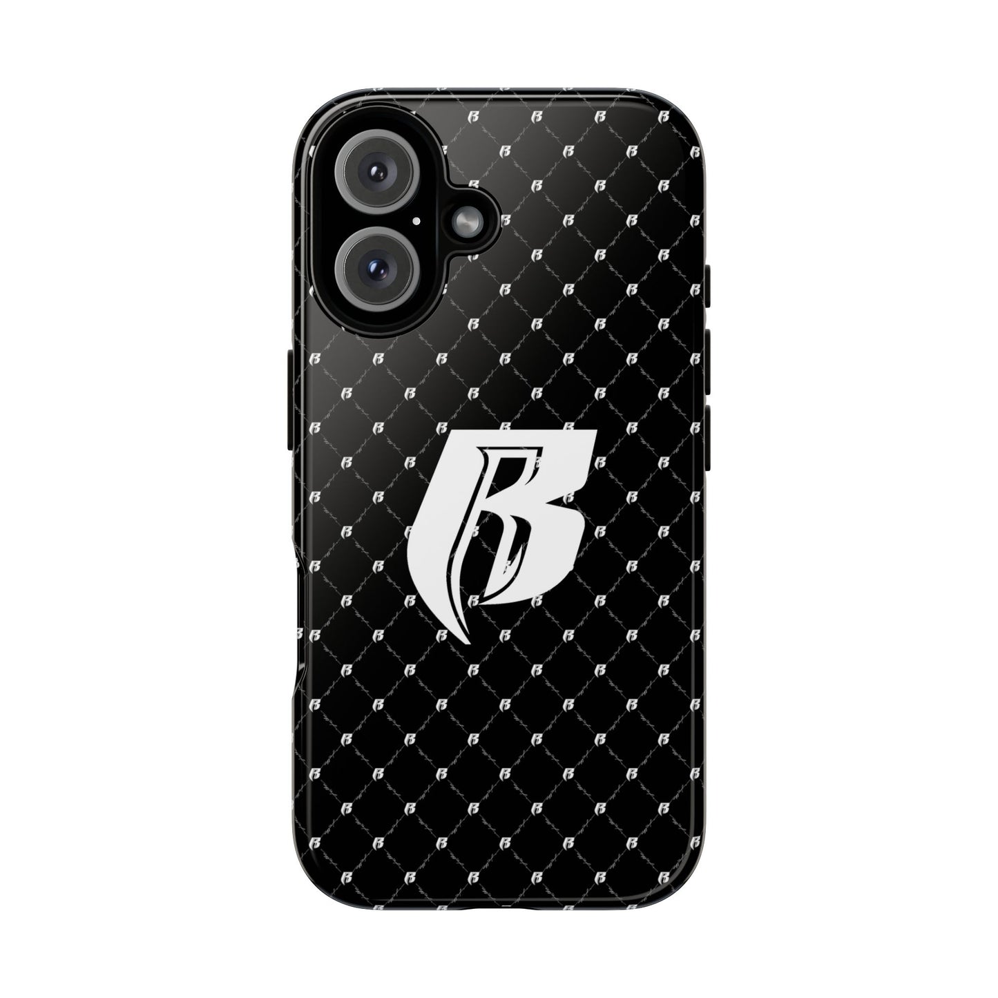 Black RR Patterned Tough Case – Monogram 'R' Protective Phone Case