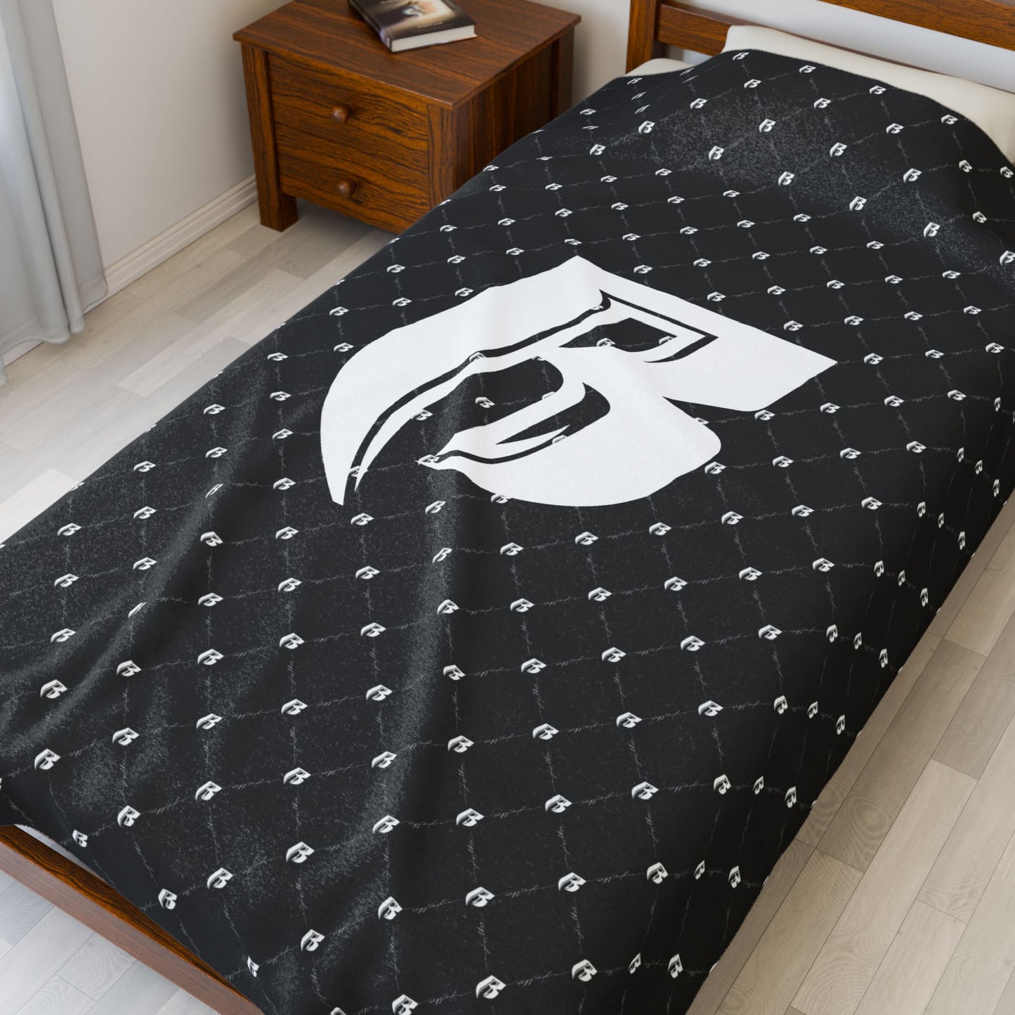 Blk Ruff Ryders Chainlink Plush Blanket