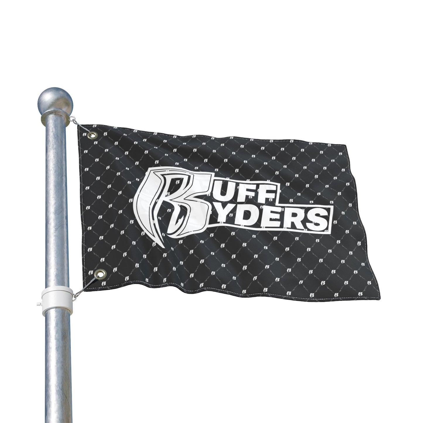 Ruff Ryders Logo Flag — Double-Sided Black Graphic Flag