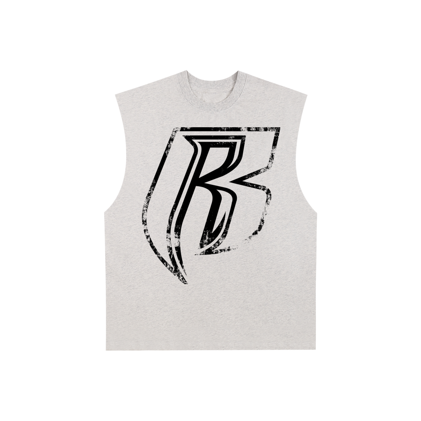 RR Grunge Raw Edge Cotton Tank Top