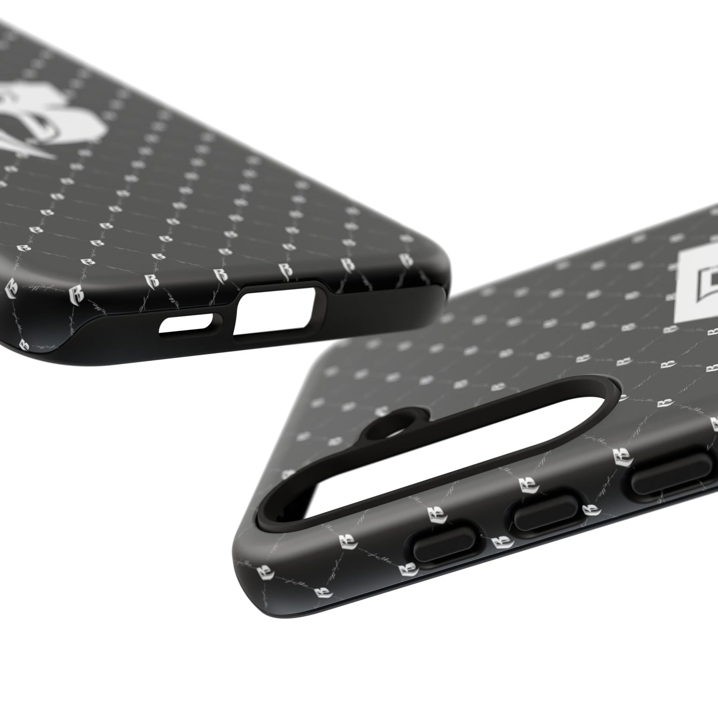 Black RR Patterned Tough Case – Monogram 'R' Protective Phone Case