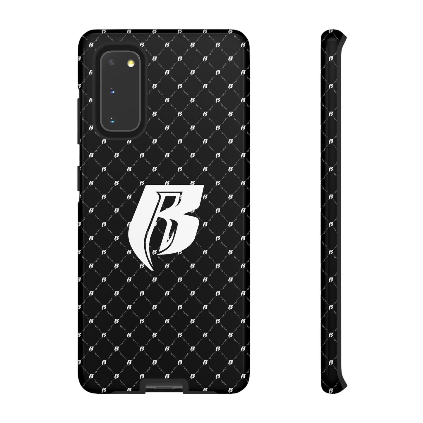 Black RR Patterned Tough Case – Monogram 'R' Protective Phone Case