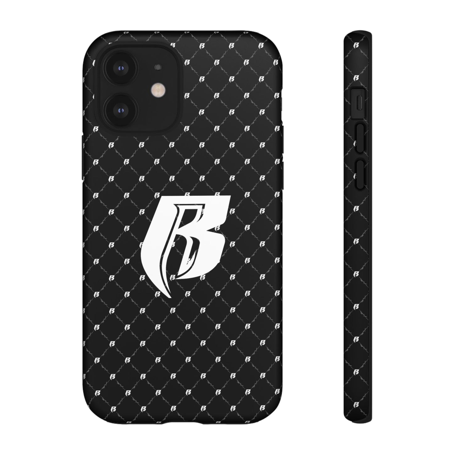 Black RR Patterned Tough Case – Monogram 'R' Protective Phone Case