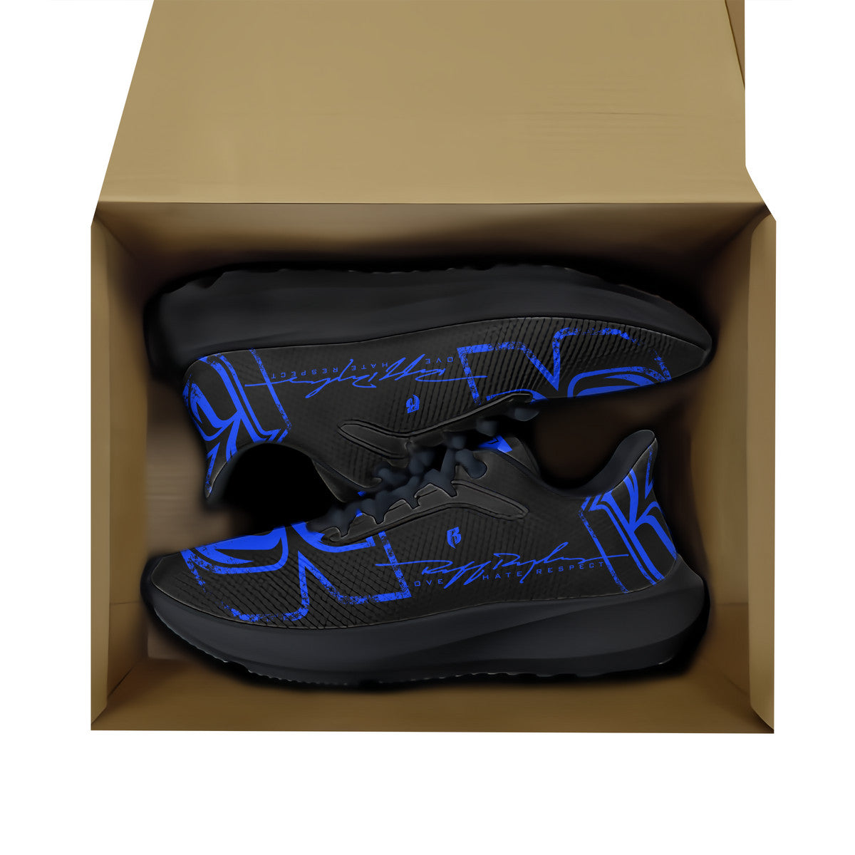 Blue & Black RR Grunge Shoes