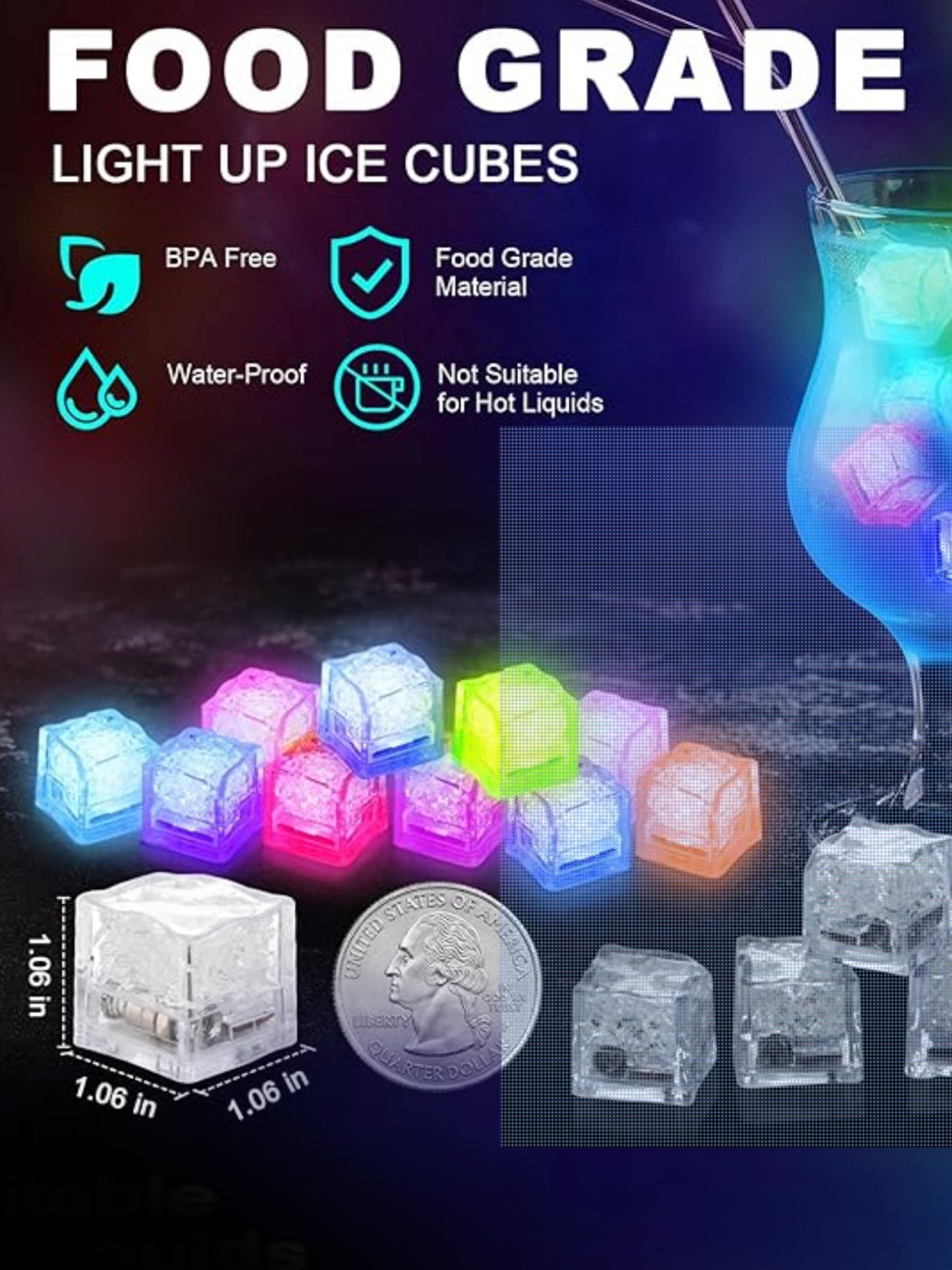 LIGHT UP ICE CUBES $1/cube