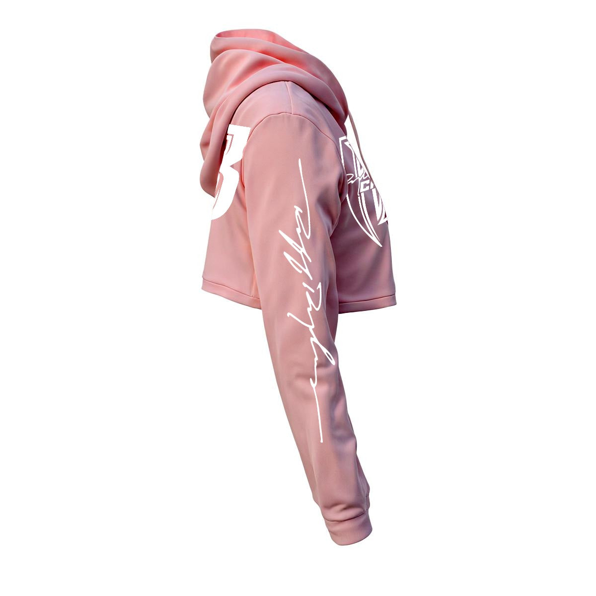 White Print Ride Or Die Chick Cropped Hoodie | Fleece Lining