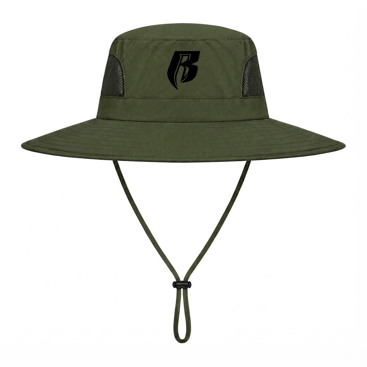 Blk RR Wide Brim Sun Hat