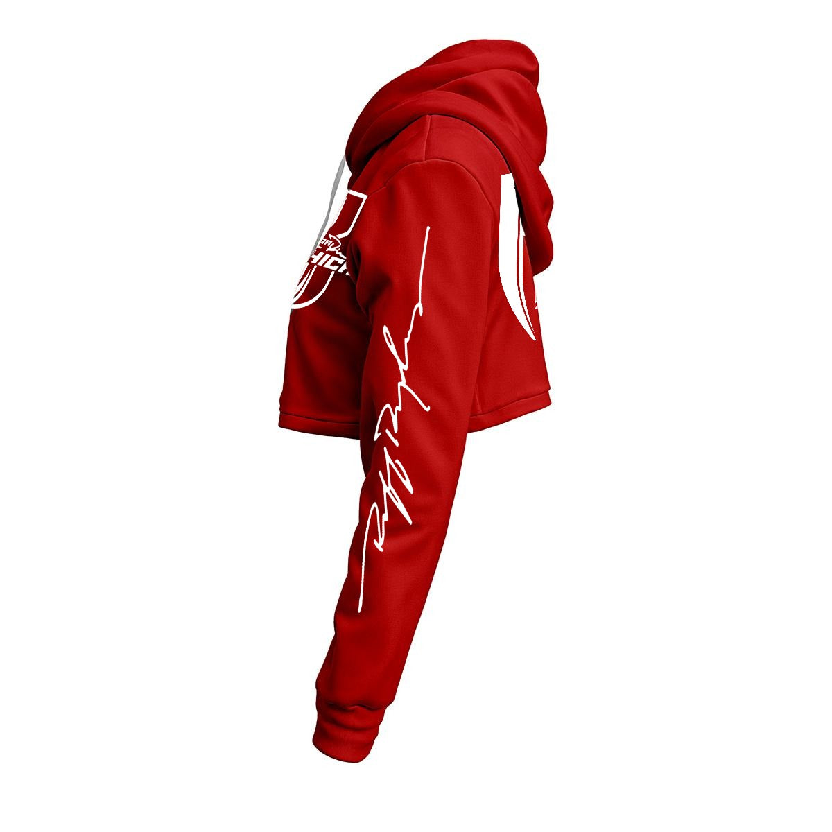 White Print Ride Or Die Chick Cropped Hoodie | Fleece Lining