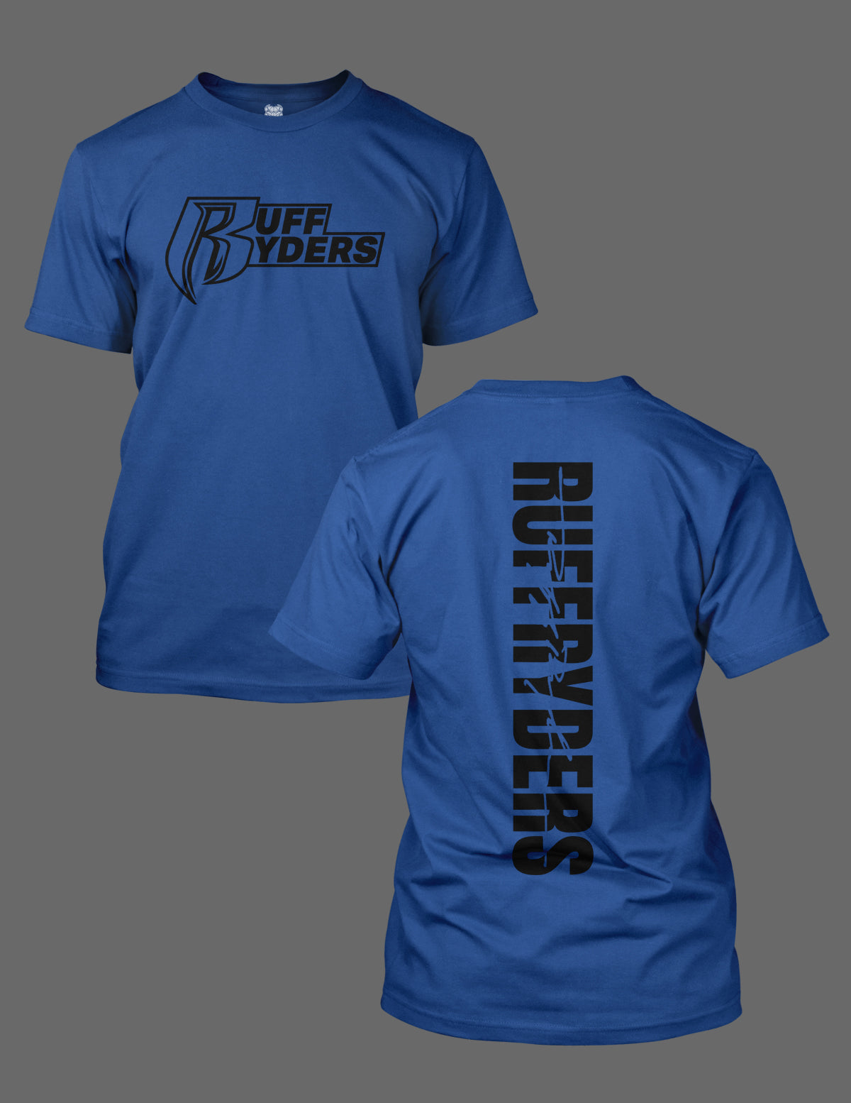 Black Reflective Ruff Ryder Records Logo with Past Present Future