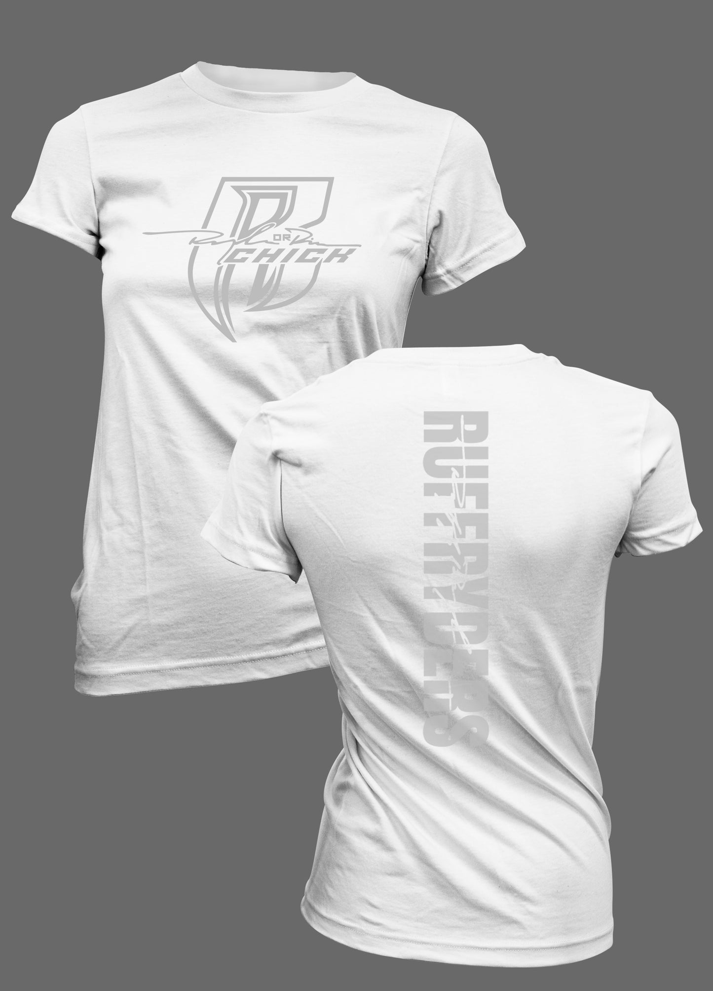 Women's BABY-TEE SILVER REFLECTIVE Ride or Die with Past Present Future