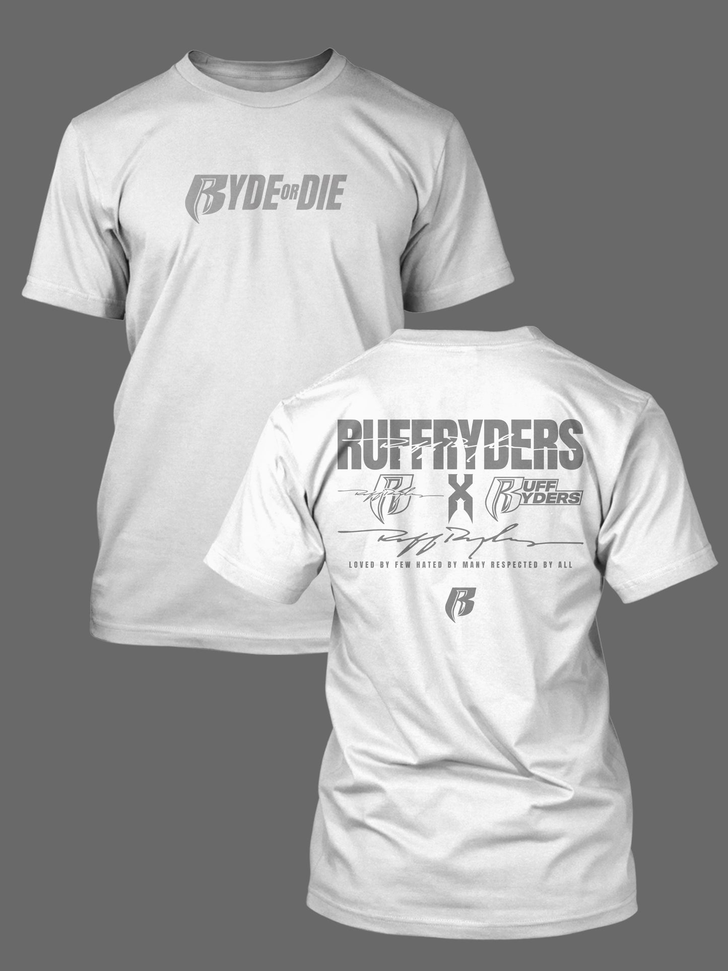 Silver Reflective Ryde OR Die Logo Tee