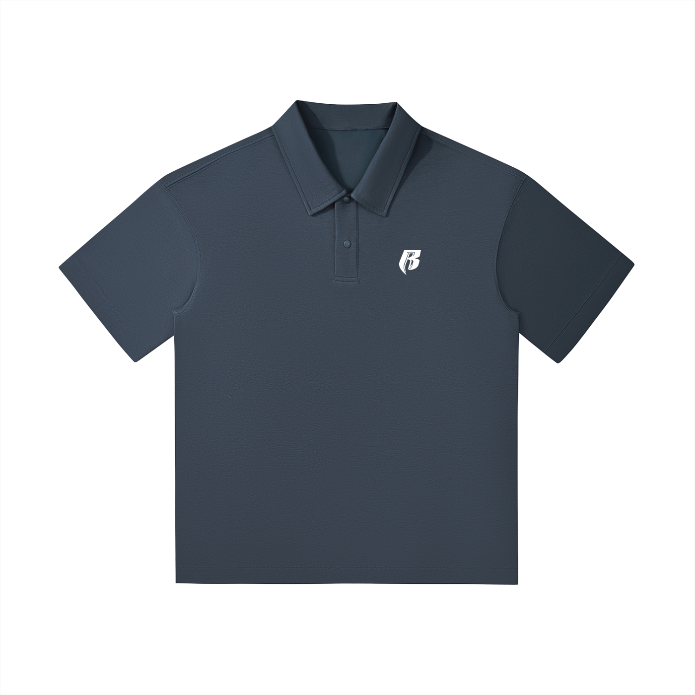 Modern R Past Present Future Short-Sleeve Polo | Wht Print